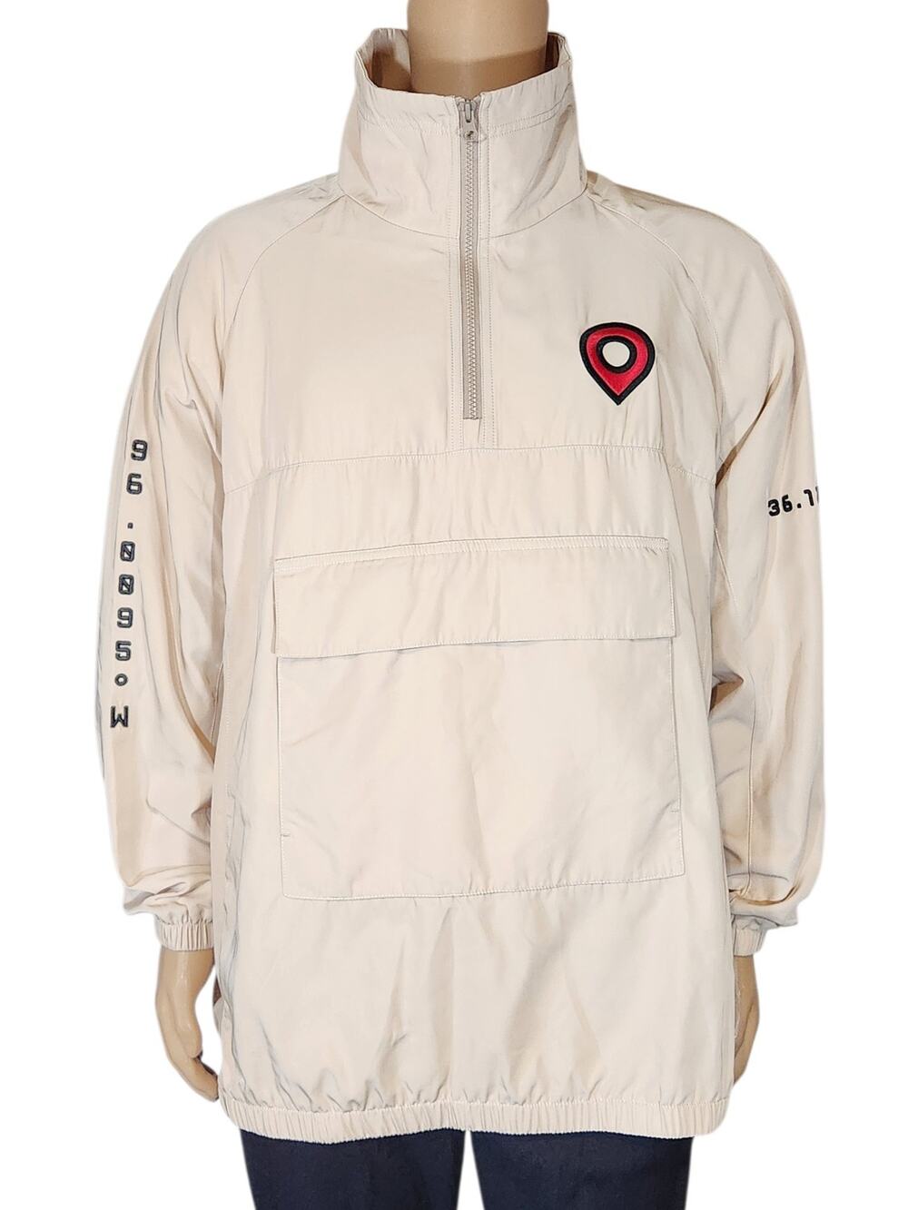 Represent Here Is Holy 1/4 zip windbreaker pullover 2XL NWOT